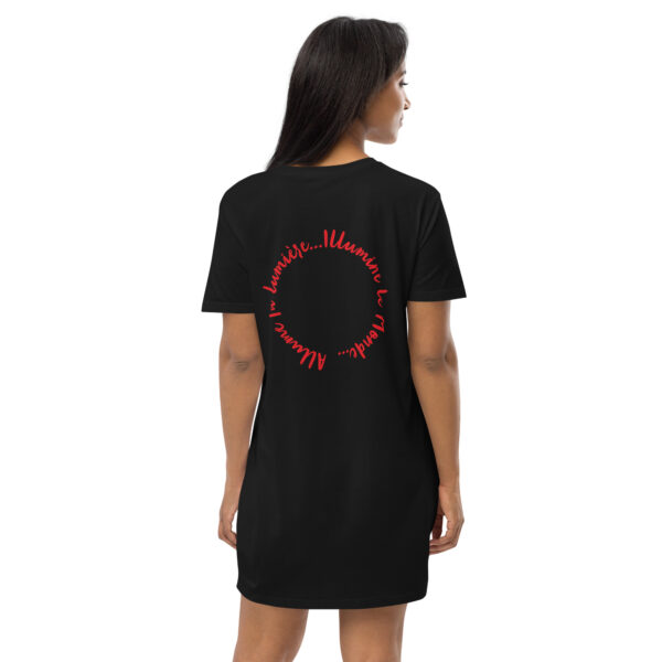 Robe t-shirt en coton bio "Allume ta Lumière...Illumine le Monde"